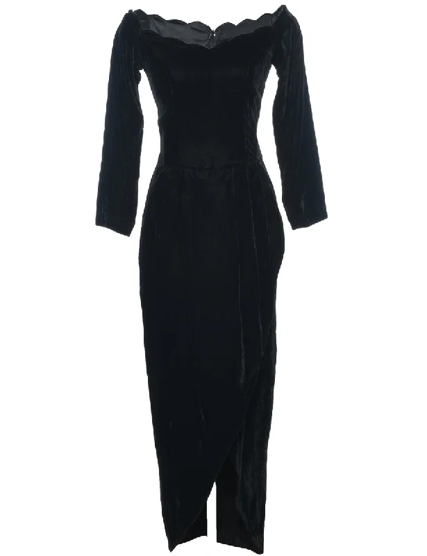 Velour Evening Dress - S