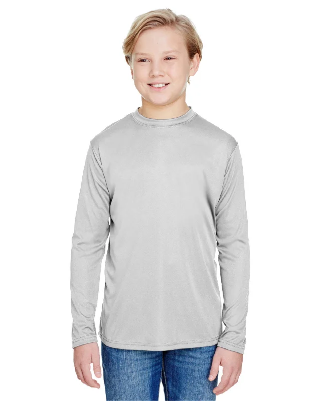 A4 NB3165 Youth Long Sleeve Cooling Performance Crew Shirt