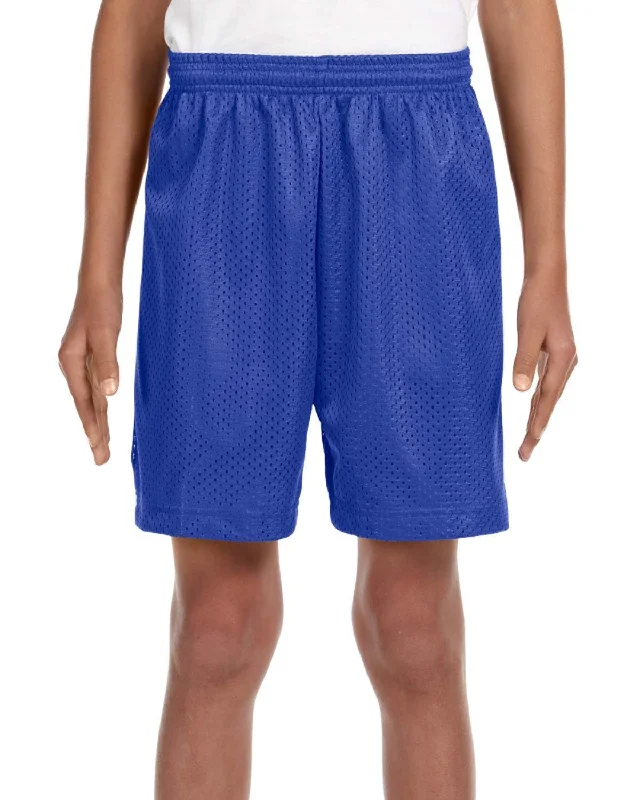 A4 NB5301 Youth Six Inch Inseam Mesh Short